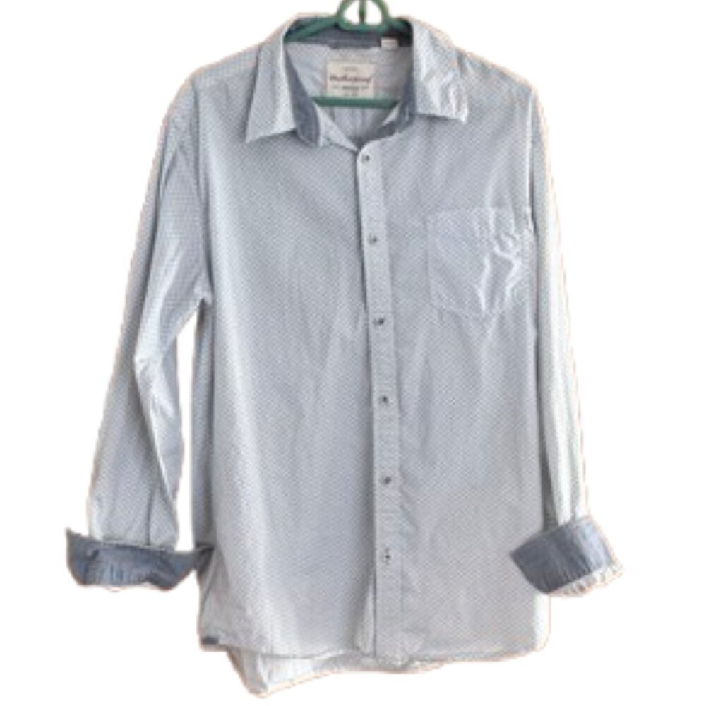 Men's Vintage Weatherproof Printed Casual Button Down Shirt L “color” NWOT